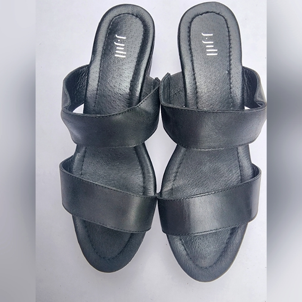 J.Jill black platform sandals 8